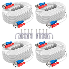 4-Pack 30M / 100 ft BNC Video Power CCTV Camera Cable (Black)
